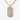 David Yurman Diamond Dog Tag Pendant 35mm & Necklace 26in 18K Yellow Gold